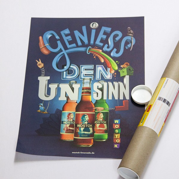 Plakat "Geniess den Unsinn" - DIN A3
